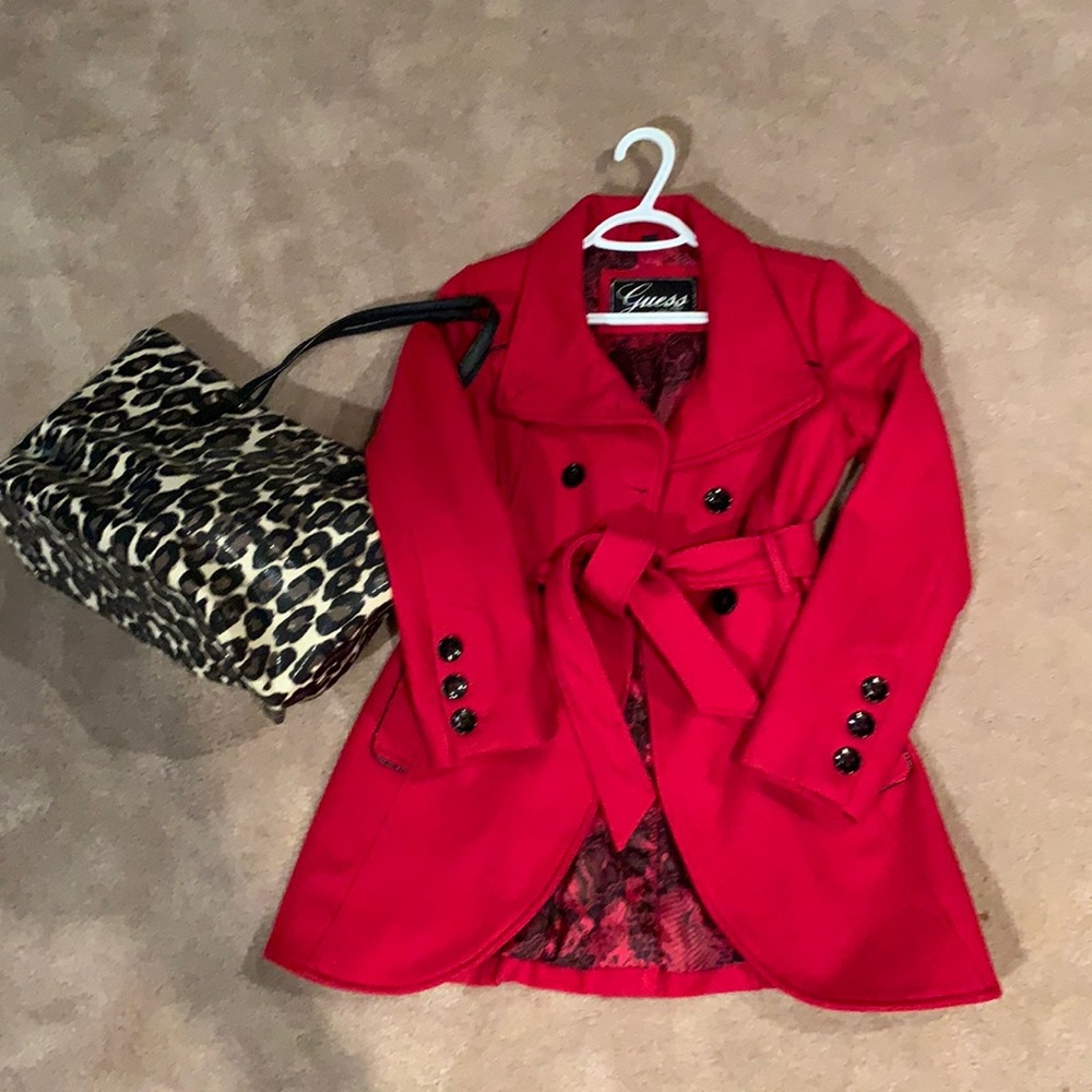 Red GUESS Wool Jacket